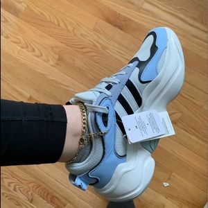 Blue Adidas sneakers